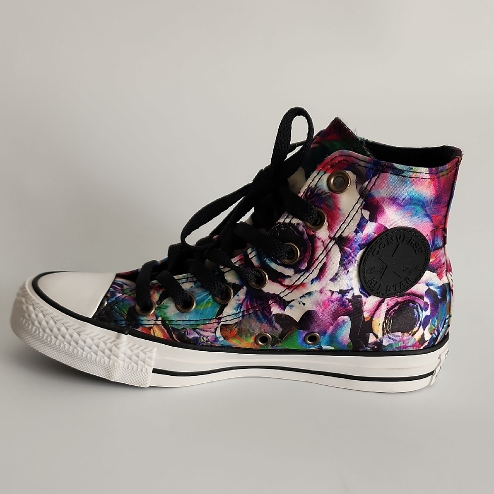 Converse Black High-Top Sneakers with Cosmic Design